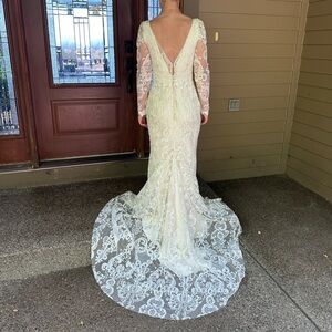 Wedding Dress: Silk Slip with Lace Overlay